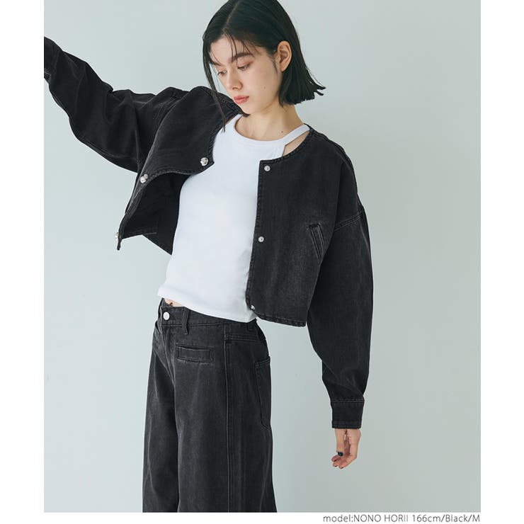 クロップド デニムジャケット レディース | coca | 詳細画像8 