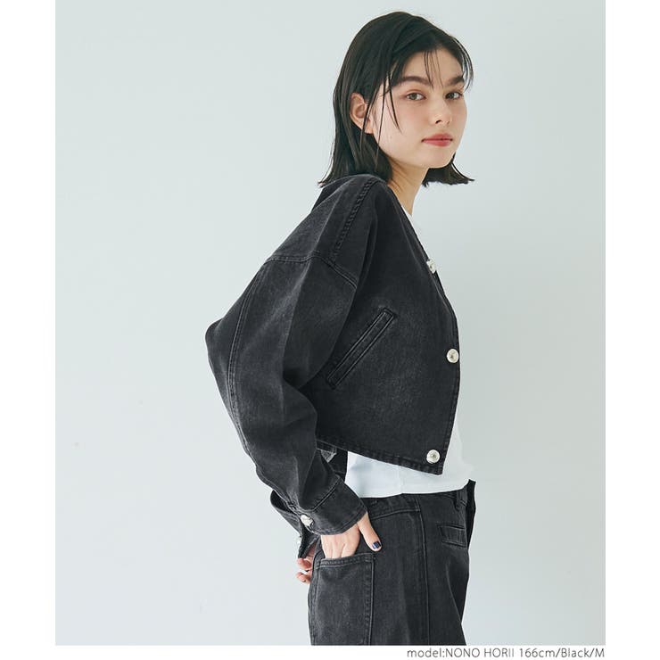 クロップド デニムジャケット レディース | coca | 詳細画像9 