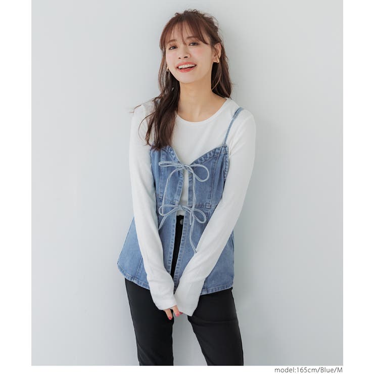 デニムキャミソールビスチェ | coca | 詳細画像8 