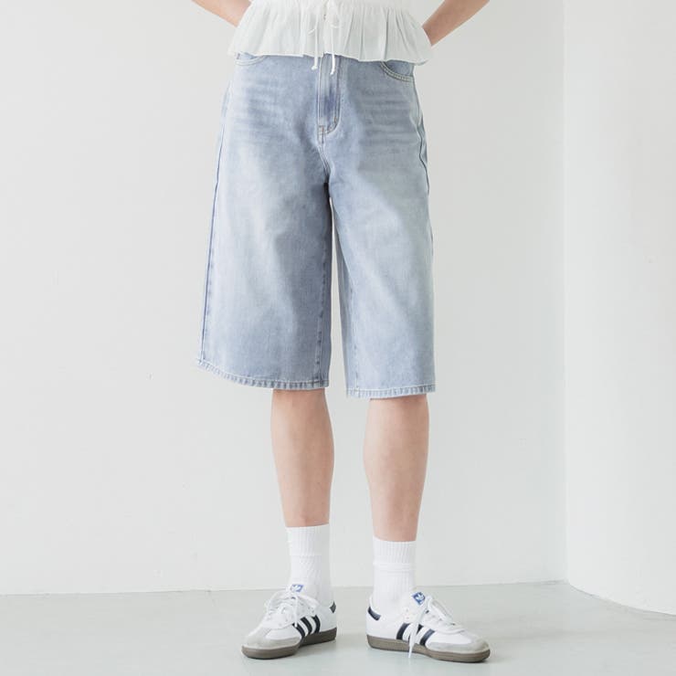 デニムバミューダパンツ レディース[品番：PA000016940]｜coca