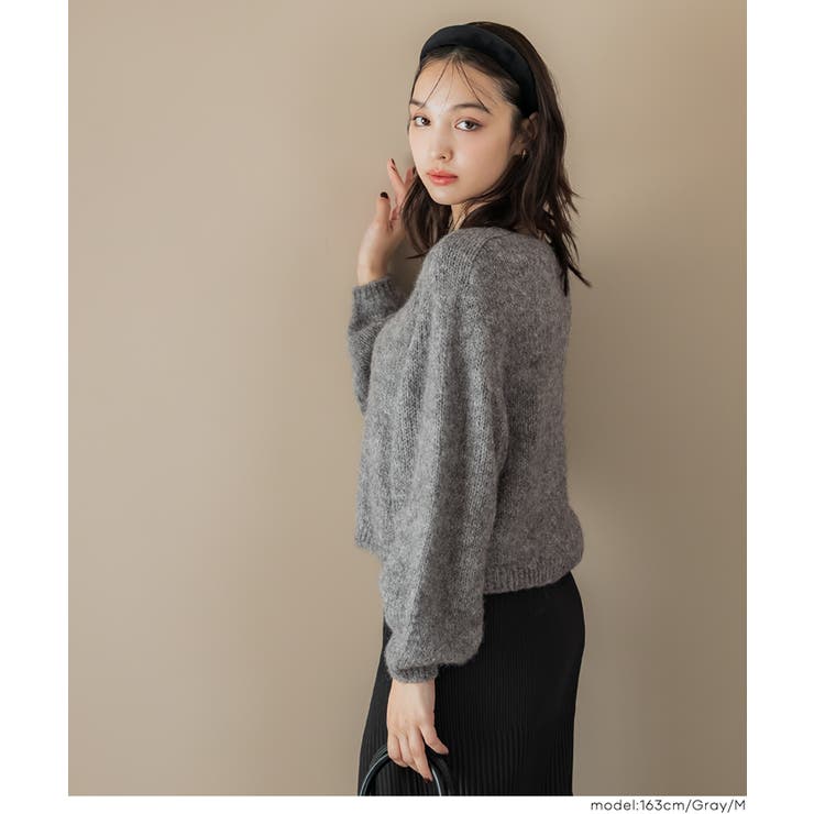 Vネックニットトップス レディース  | coca | 詳細画像11 