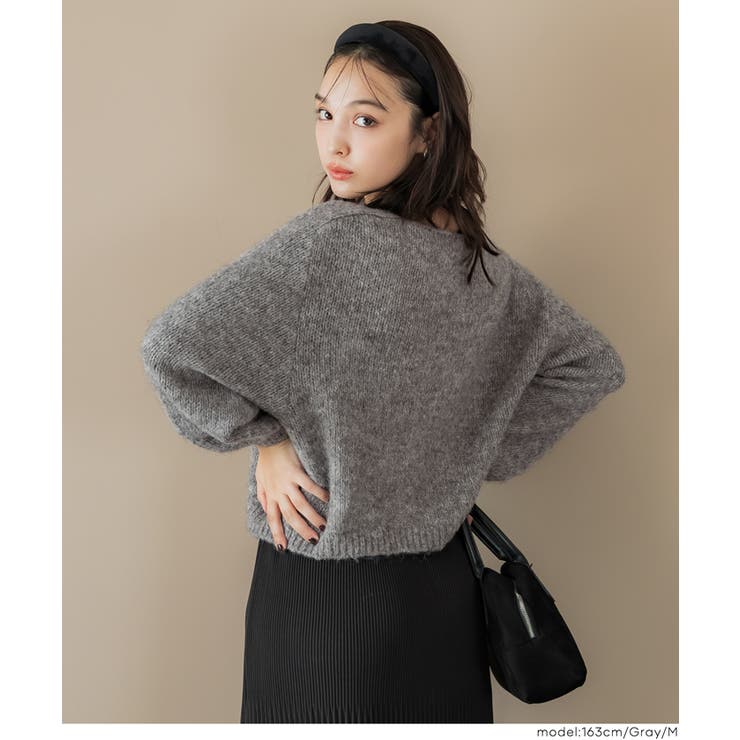 Vネックニットトップス レディース  | coca | 詳細画像13 