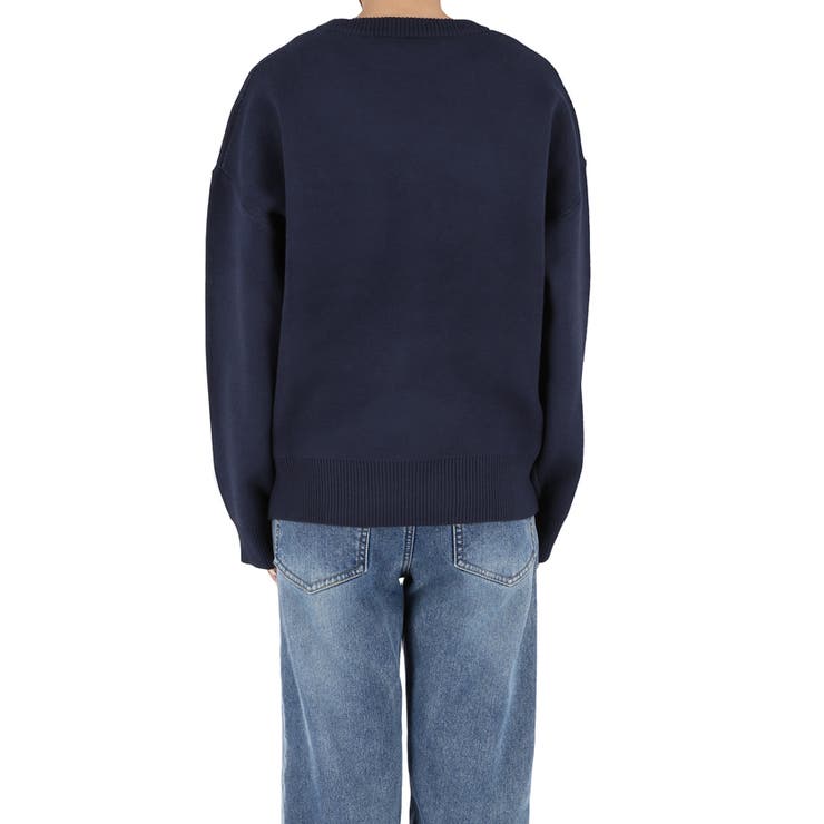 ロゴが映える、主役ニット。ダブルジャカードロゴニットトップス | coca | 詳細画像6 