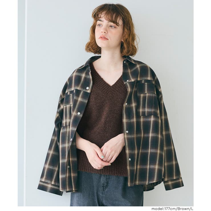 ヤク風Vネックニットベスト レディース | coca | 詳細画像20 