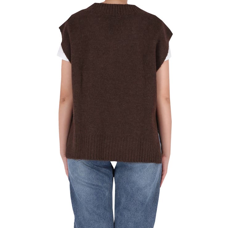 ヤク風Vネックニットベスト レディース | coca | 詳細画像6 