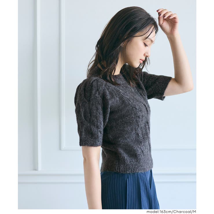 nanamica 半袖ニット nanamica(ナナミカ) ストライプ柄半袖ニットポロシャツ Stripe
