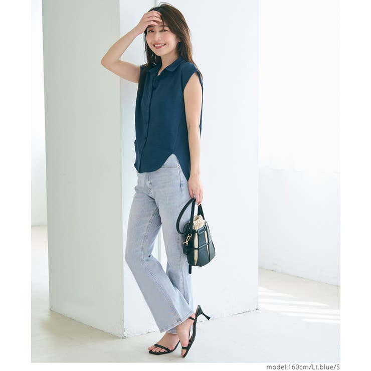 セミフレア9分丈デニムパンツ レディース | coca | 詳細画像11 