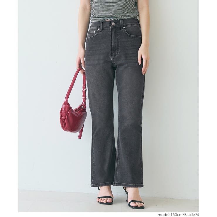 セミフレア9分丈デニムパンツ レディース | coca | 詳細画像18 