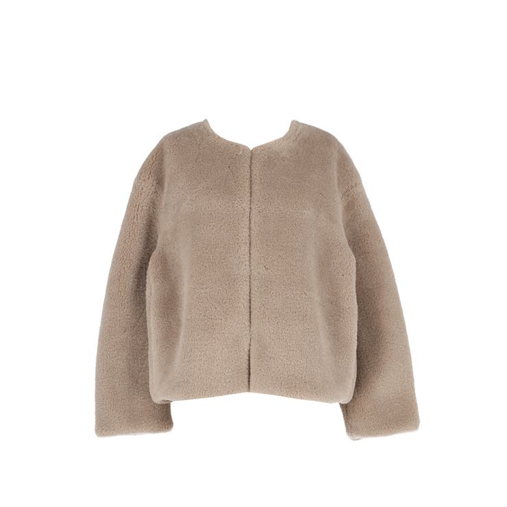 【洗える】フェイクファーノーカラーブルゾン | coca | 詳細画像2 