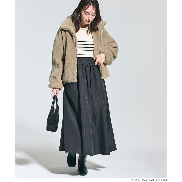 【洗える】フェイクファースタンドカラーブルゾン | coca | 詳細画像10 