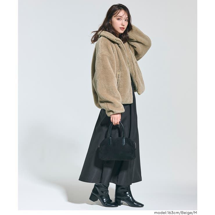 【洗える】フェイクファースタンドカラーブルゾン | coca | 詳細画像11 