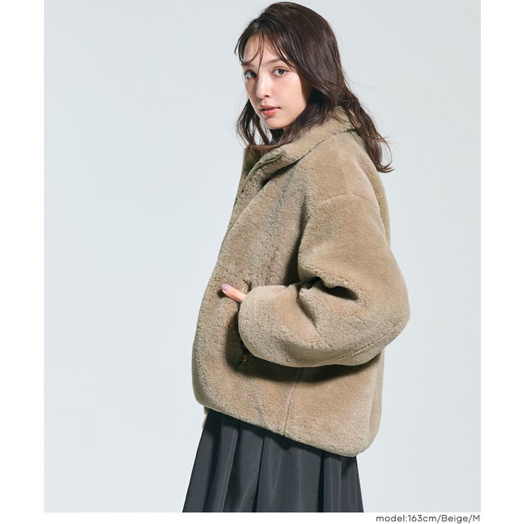 【洗える】フェイクファースタンドカラーブルゾン | coca | 詳細画像13 