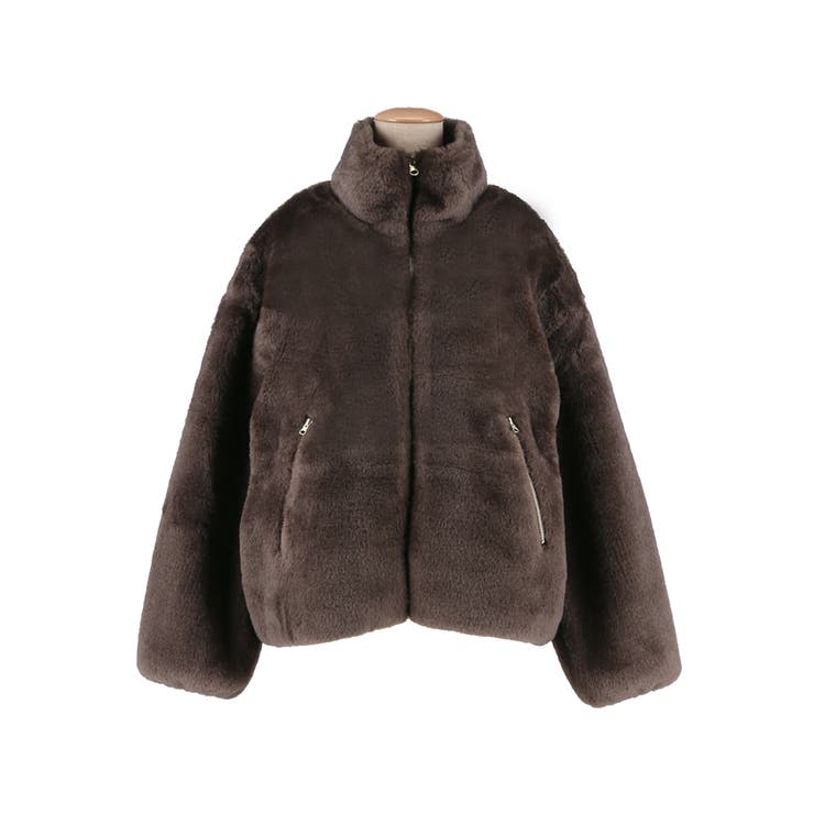 【洗える】フェイクファースタンドカラーブルゾン | coca | 詳細画像3 