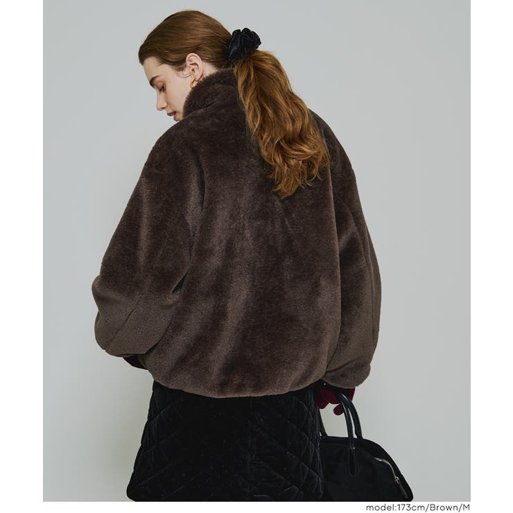 【洗える】フェイクファースタンドカラーブルゾン | coca | 詳細画像7 