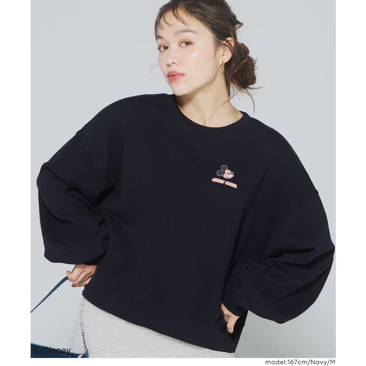 ［Navy］ | 【ディズニー】ヘビーウェイト裏毛スウェットトップス | coca