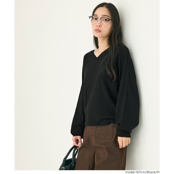 Vネックニットチュニック | coca | 詳細画像11 
