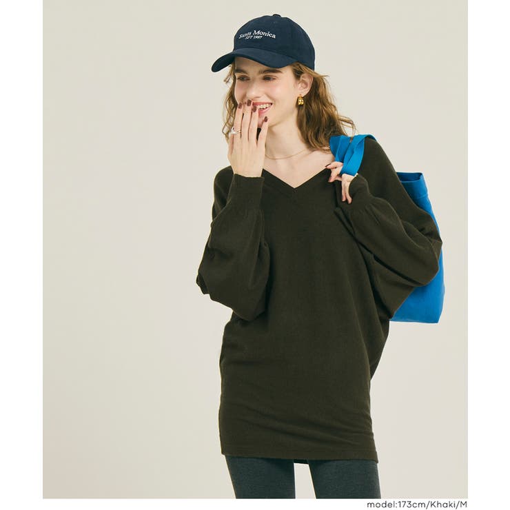 Vネックニットチュニック | coca | 詳細画像15 