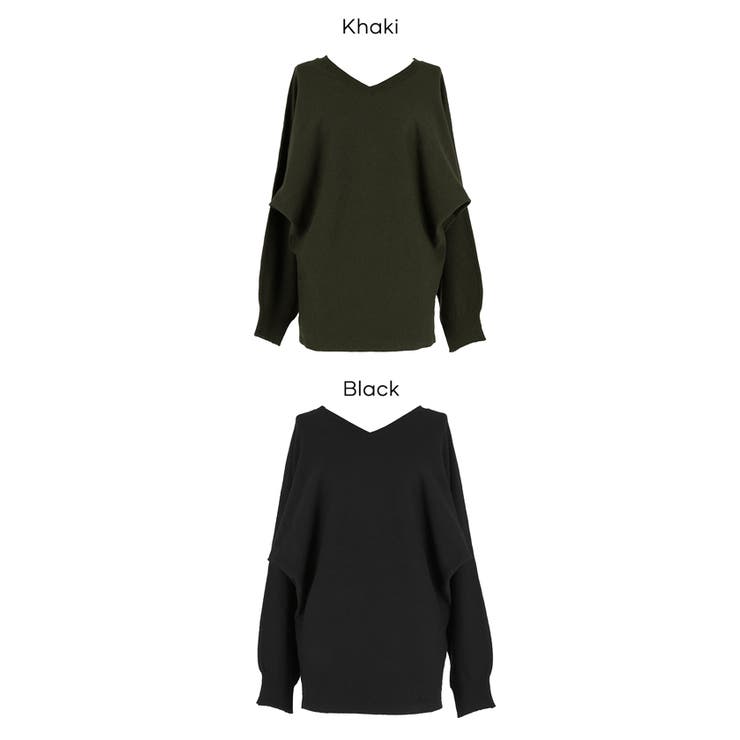 Vネックニットチュニック | coca | 詳細画像22 