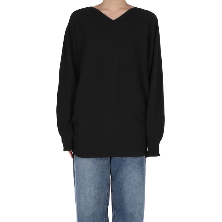 Vネックニットチュニック | coca | 詳細画像4 