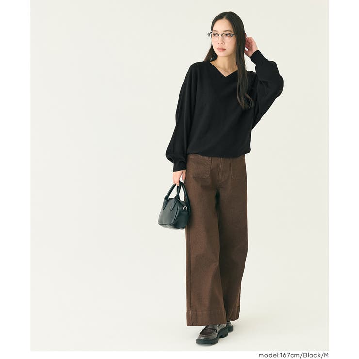 Vネックニットチュニック | coca | 詳細画像7 