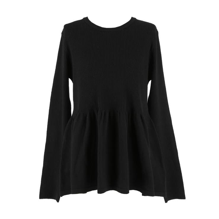 ペプラムギャザーニットトップス ウォッシャブル | coca | 詳細画像5 