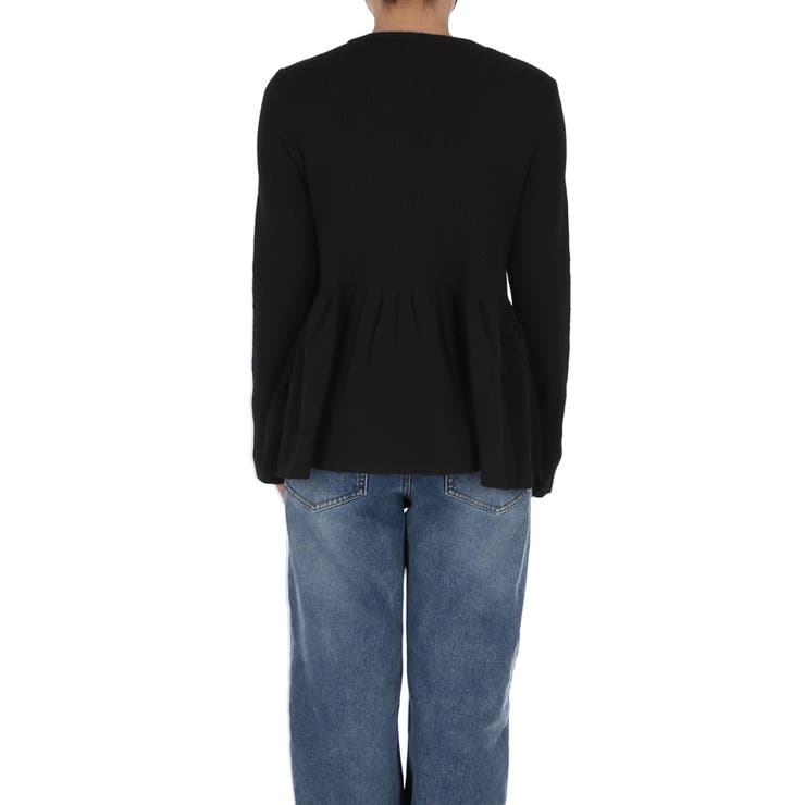 ペプラムギャザーニットトップス ウォッシャブル | coca | 詳細画像8 