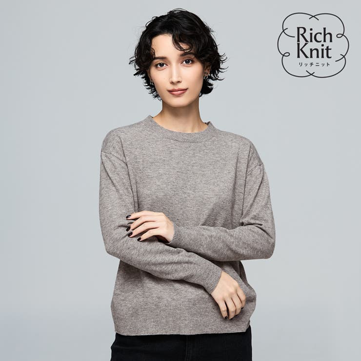 【RICH KNIT】クルーネックプルオーバー | coca | 詳細画像1 