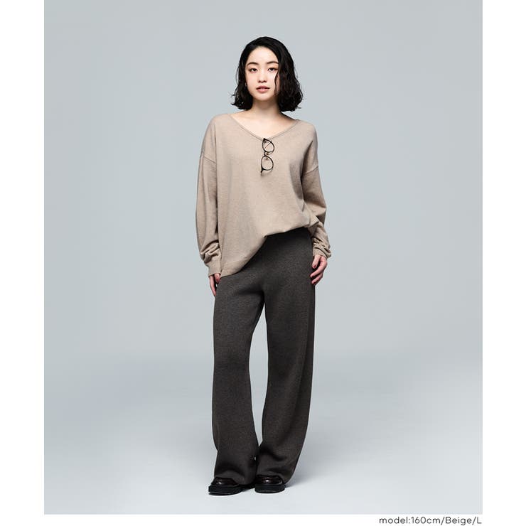 【RICH KNIT】Ｖネックプルオーバー | coca | 詳細画像3 