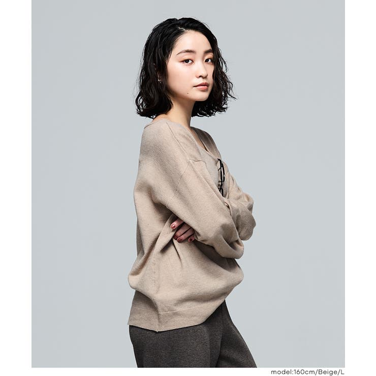 【RICH KNIT】Ｖネックプルオーバー | coca | 詳細画像4 