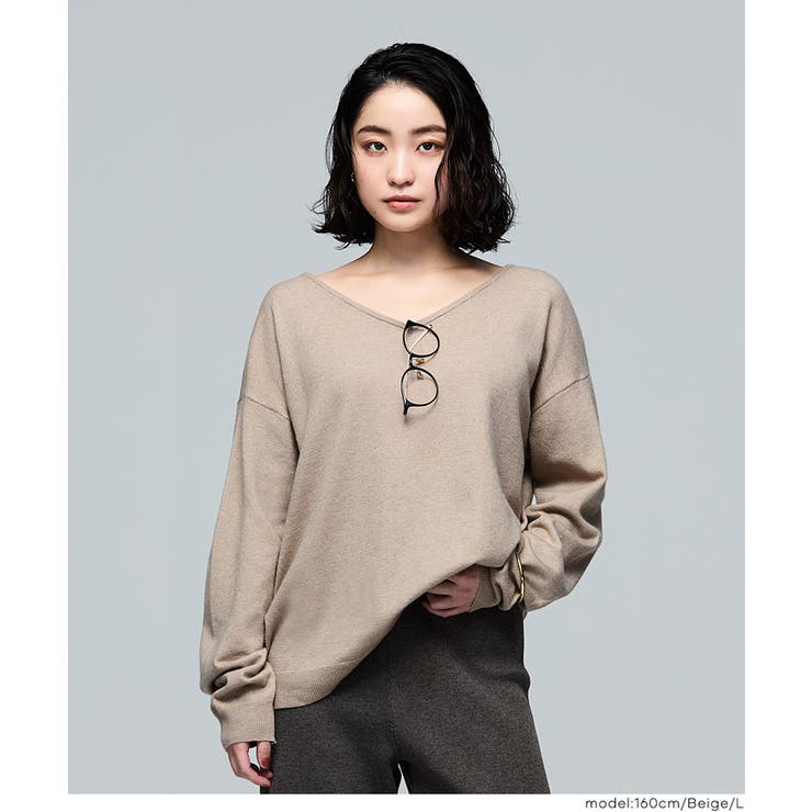 【RICH KNIT】Ｖネックプルオーバー | coca | 詳細画像6 