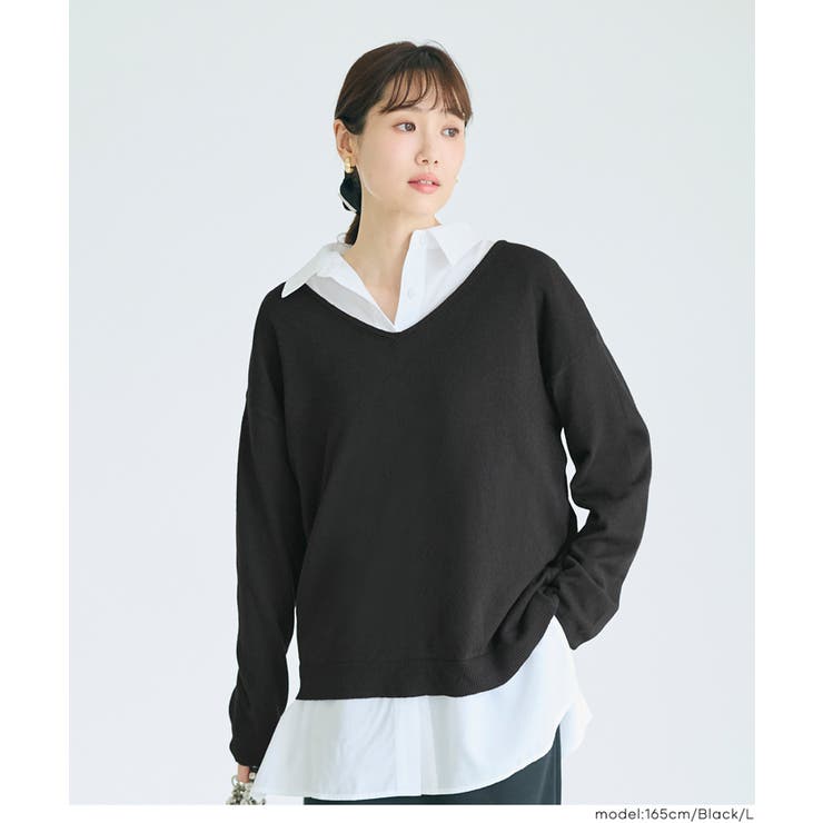 【RICH KNIT】Ｖネックプルオーバー | coca | 詳細画像10 