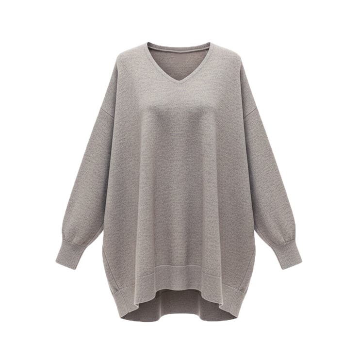 【RICH KNIT】Vネックオーバーサイズプルオーバー | coca | 詳細画像21 