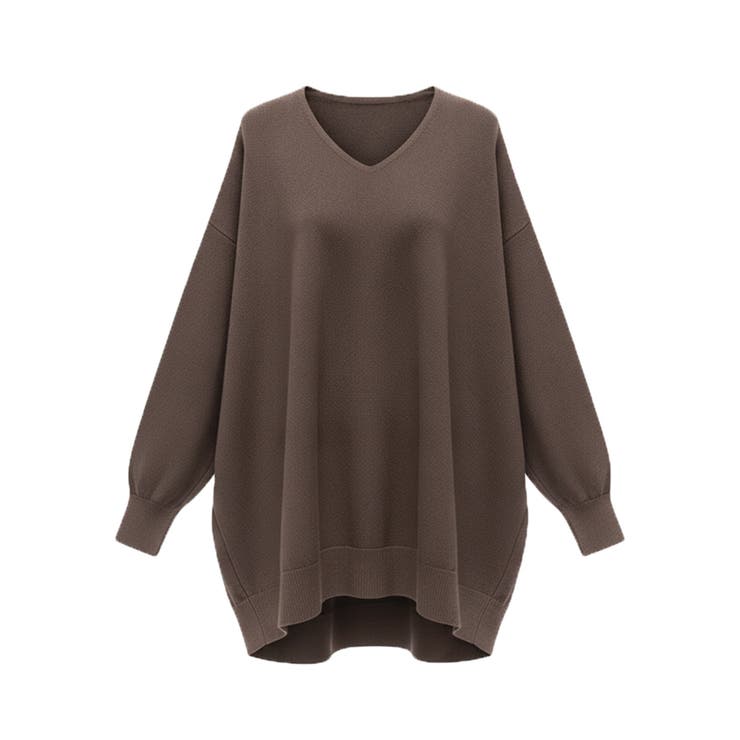 【RICH KNIT】Vネックオーバーサイズプルオーバー | coca | 詳細画像23 