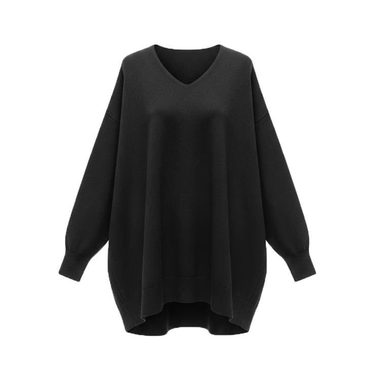 【RICH KNIT】Vネックオーバーサイズプルオーバー | coca | 詳細画像24 