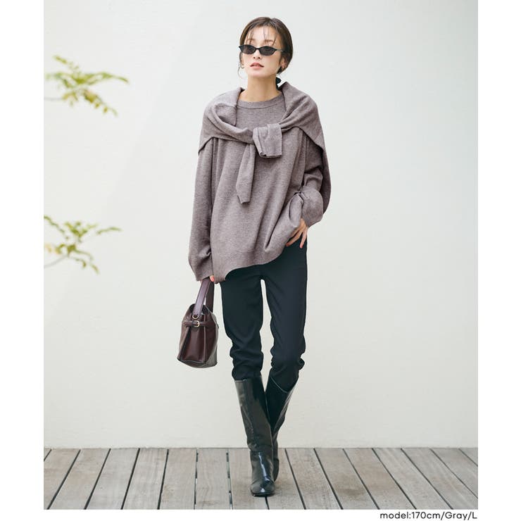 【RICH KNIT】クルーネックオーバーサイズプルオーバー  | coca | 詳細画像9 