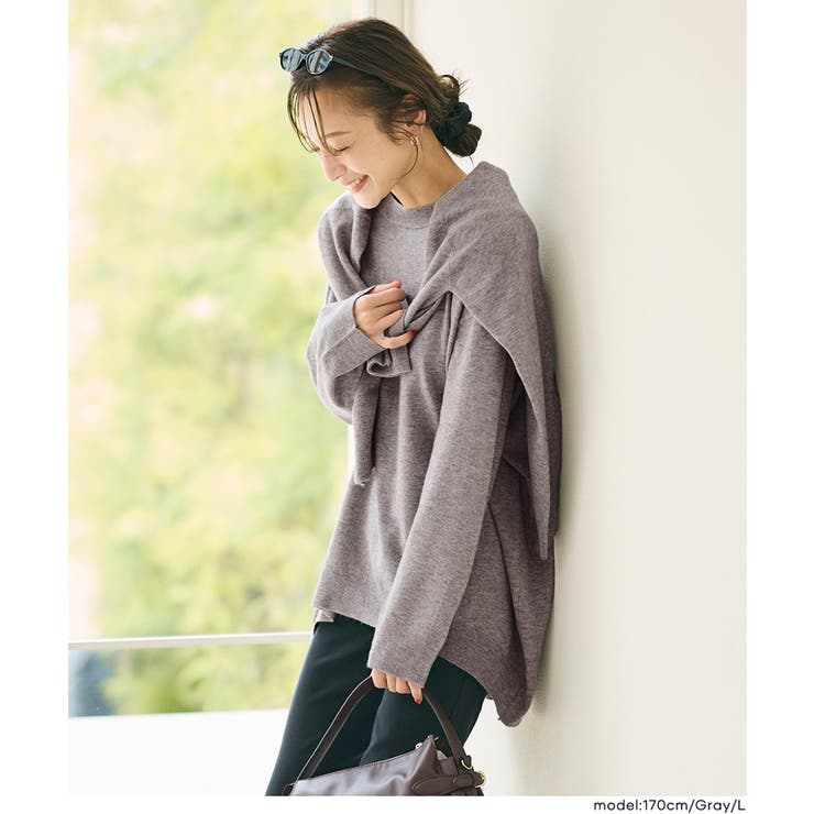 【RICH KNIT】クルーネックオーバーサイズプルオーバー  | coca | 詳細画像10 