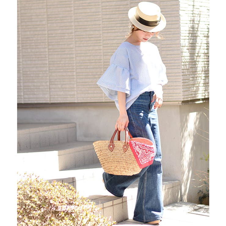 値下げ 2490円→1690円袖フレアピンストライプトップス 田中亜希子さん着用… | coca | 詳細画像12 