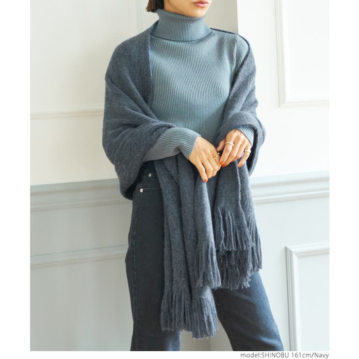 ［Navy］ | ふわふわシンプルマフラー | coca