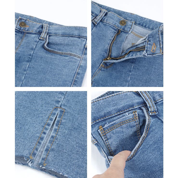 スリット入りカットオフデニムパンツ(ジーパン ジーンズ 17ss スリット入りカットオフデニムパンツ(ジーパン ジーンズ 17ss