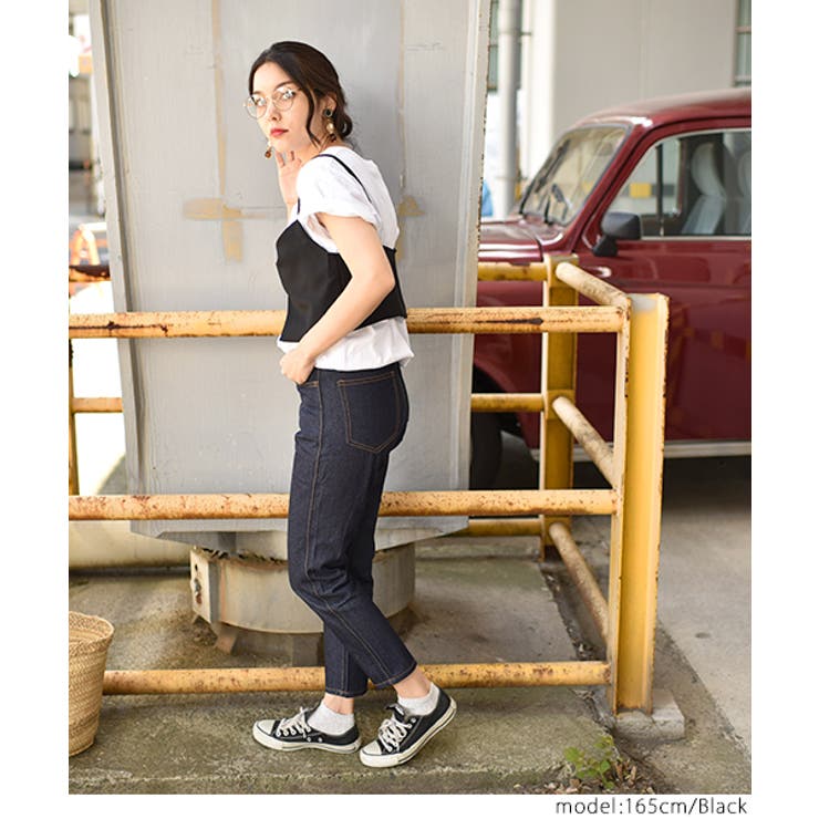 フロントねじれショート丈ビスチェ(トップス キャミソール 重ね着 | coca | 詳細画像6 