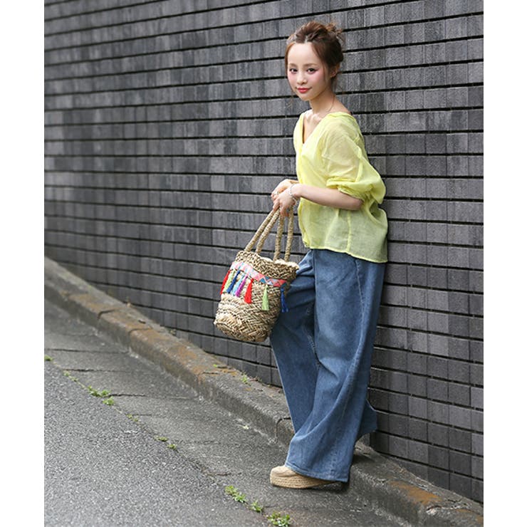 再入荷】きれい色薄手コットンシャツ 田中亜希子さん着用(ビタミン