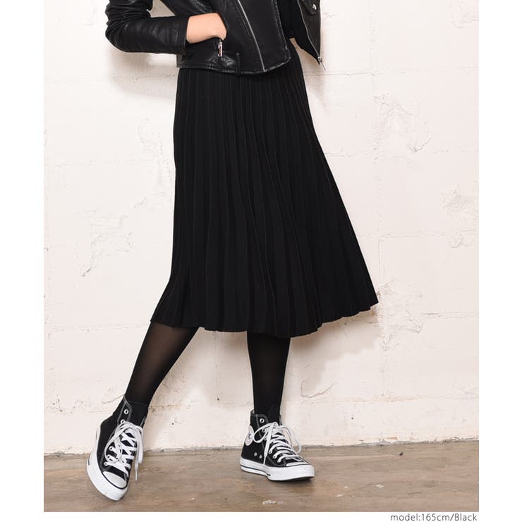 美品 ドゥーズィーエムクラス ニットプリーツ ロングスカート 36 ブラック Deuxieme Classe（ドゥーズィエムクラス）の「Jazzy ニット