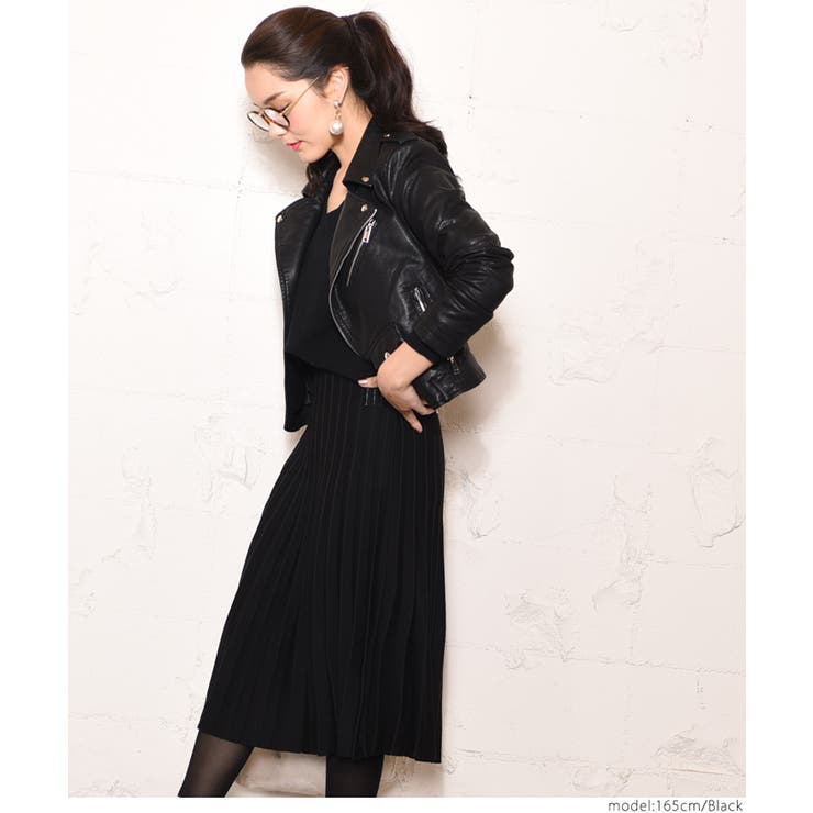 上品フレアプリーツニットスカート(プリーツスカート ミモレ丈