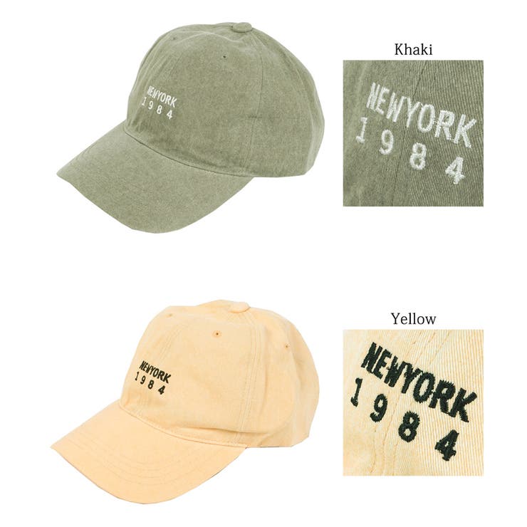 NEWYORKロゴ刺繍ベースボールキャップ(帽子 ぼうし コットン