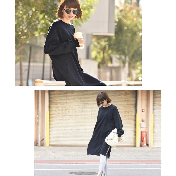 MM6 サイドスリット スウェット ニット セーター チュニック ワンピース Maison Margiela（旧Maison Martin Margiela） - MM6 サイドスリット