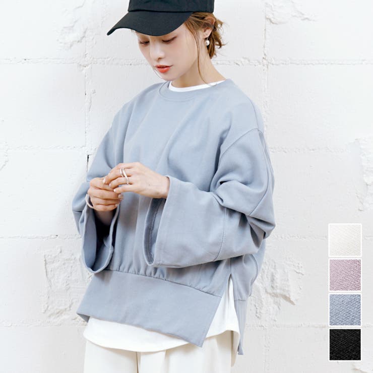 たなか様　トップス　グレー　即日発送 ワイドスリーブスウェットトップス 田中亜希子さん着用[品番