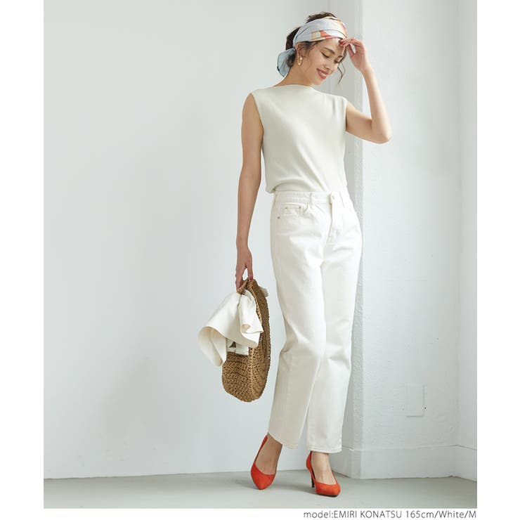 ホワイトデニム レディース ストレート | coca | 詳細画像12 