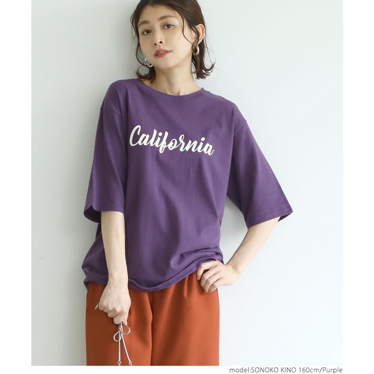 ［Purple］ | プリントロゴTシャツ | coca