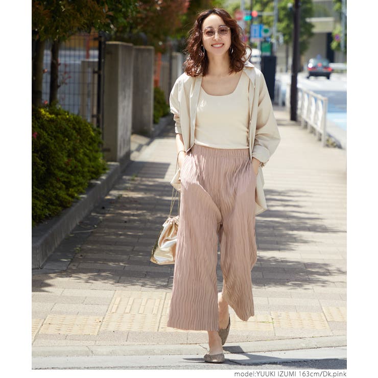 プリーツパンツ レディース ワイドパンツ[品番：PA000011062]｜coca