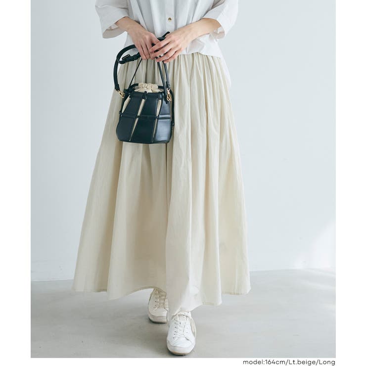 [Lt.Beige] | 【26ss新色登場】コットンボイルスカート | coca